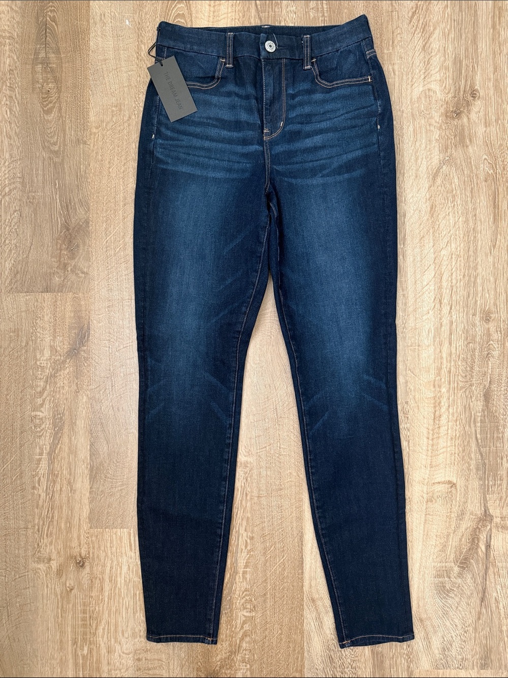 American Eagle Dark Blue Women's Curvy Hi-Rise Jegging Jean, Size 8 Long